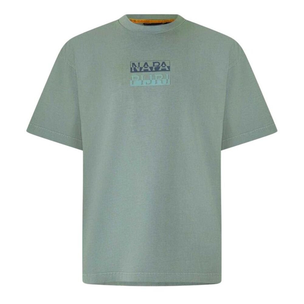 Napapijri Mens Cotton T-Shirt / Green Milieu